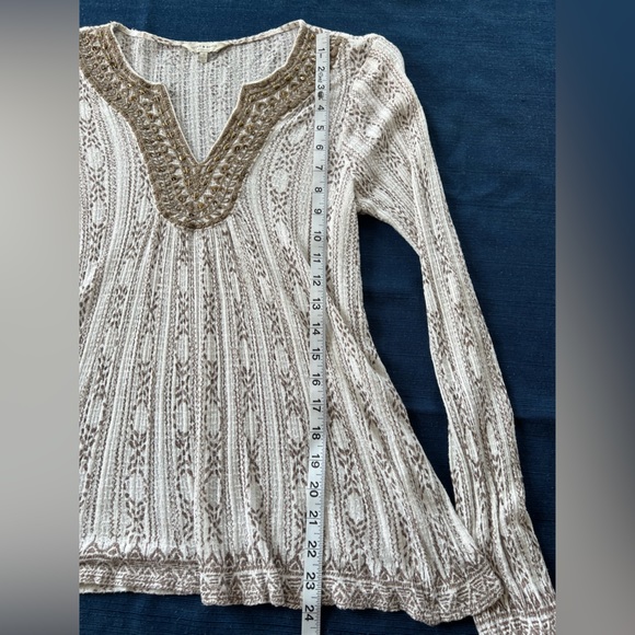 Lucky Brand Embroidered Peasant Top Small - Picture 10 of 11